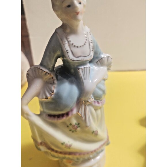 Victorian Figurines Figure Ceramic Porcelain Pottery by Ucago Occupied Japan - Picture 13 of 16